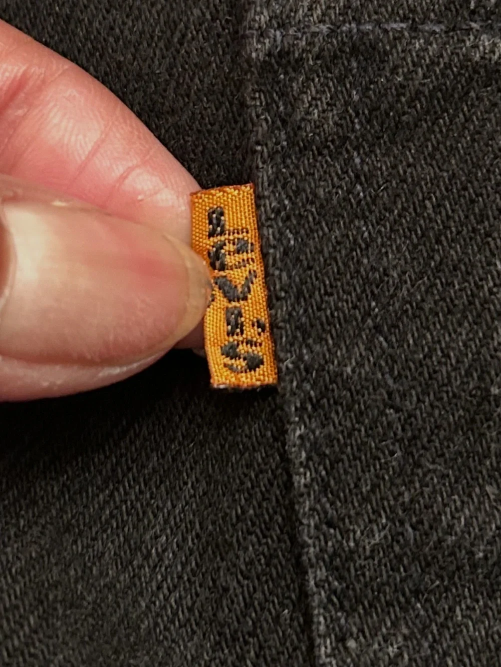 ORANGE tag Levi's  550 Black Relaxed Men's Jeans